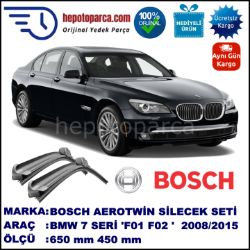 BMW Serie 7 [F 01; F 02; F04] 11.2008-... 650/450 mm Bosch Aerotwin Araca Özel Silecek